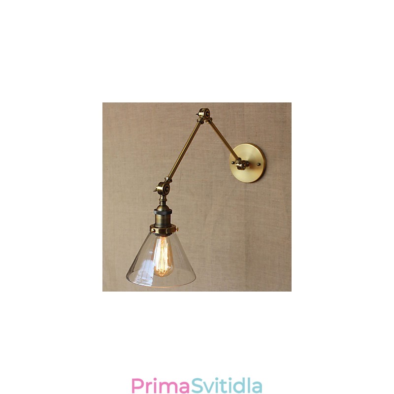Industriální styl Retro Vintage Stores Ložnice Moderní kostelní sál zdobený bronzovým nástěnným svícnem