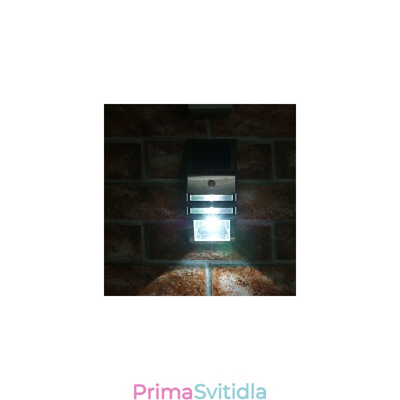 Solární bílé nástěnné světlo s PIR pohybovým senzorem
