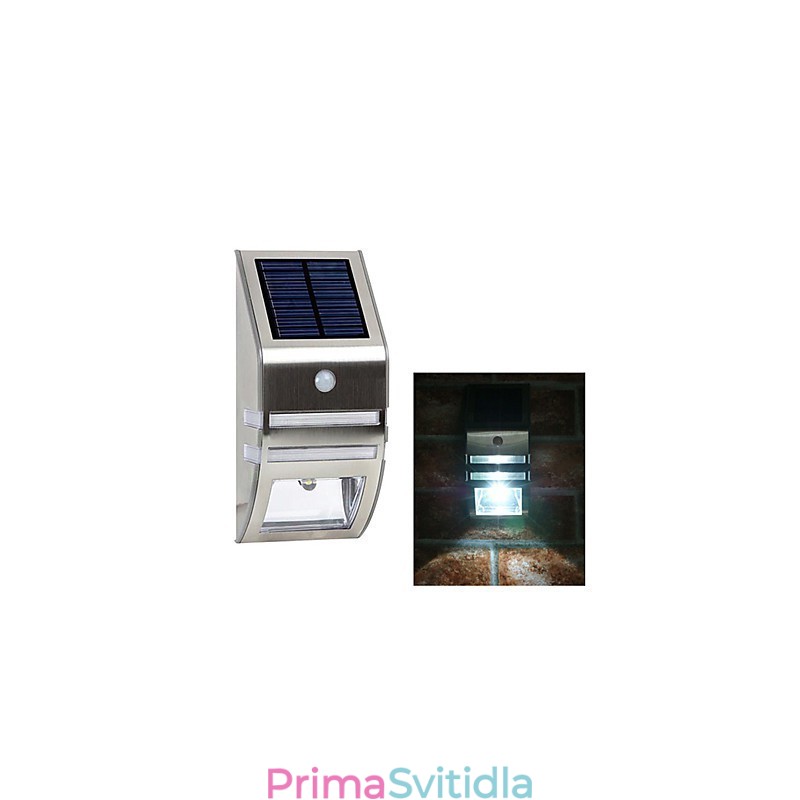 Solární bílé nástěnné světlo s PIR pohybovým senzorem