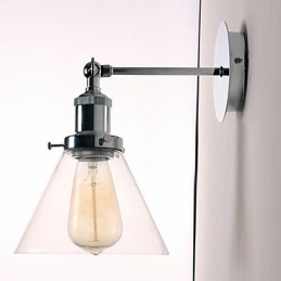 Nástěnné svítidlo ve stylu Art Deco se skleněným kuželem se stíněním dolů