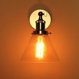 Nástěnné svítidlo ve stylu Art Deco se skleněným kuželem se stíněním dolů