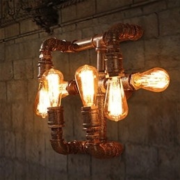 Retro barové železné nástěnné svítidla Mini styl rustikální Lodge Metal