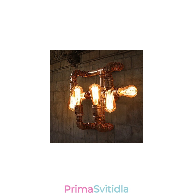 Retro barové železné nástěnné svítidla Mini styl rustikální Lodge Metal