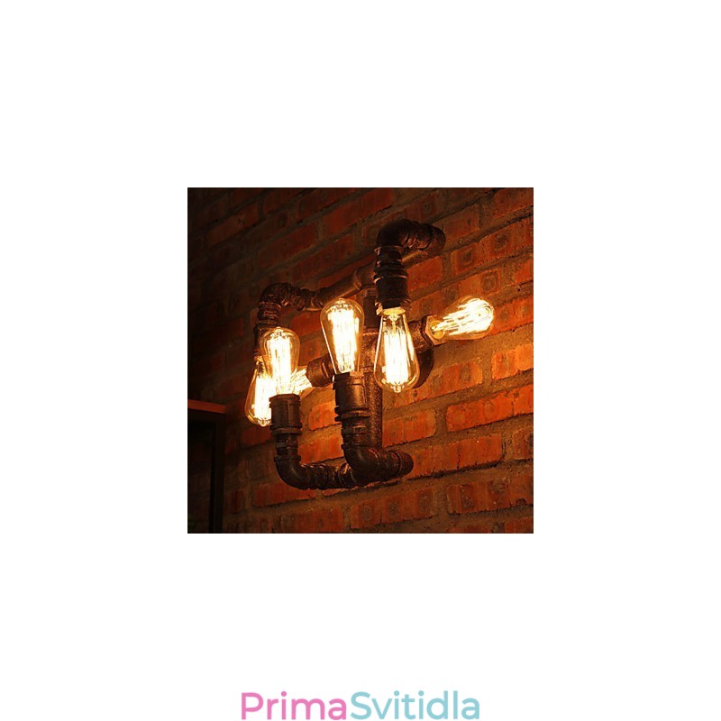 Retro barové železné nástěnné svítidla Mini styl rustikální Lodge Metal