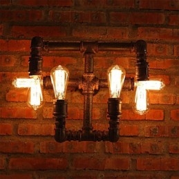 Retro barové železné nástěnné svítidla Mini styl rustikální Lodge Metal