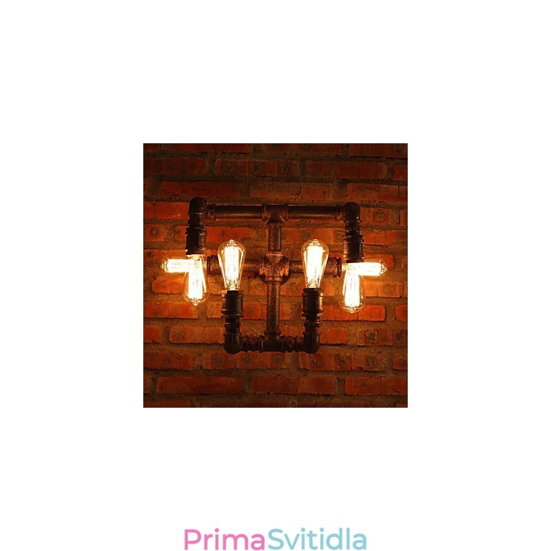 Retro barové železné nástěnné svítidla Mini styl rustikální Lodge Metal