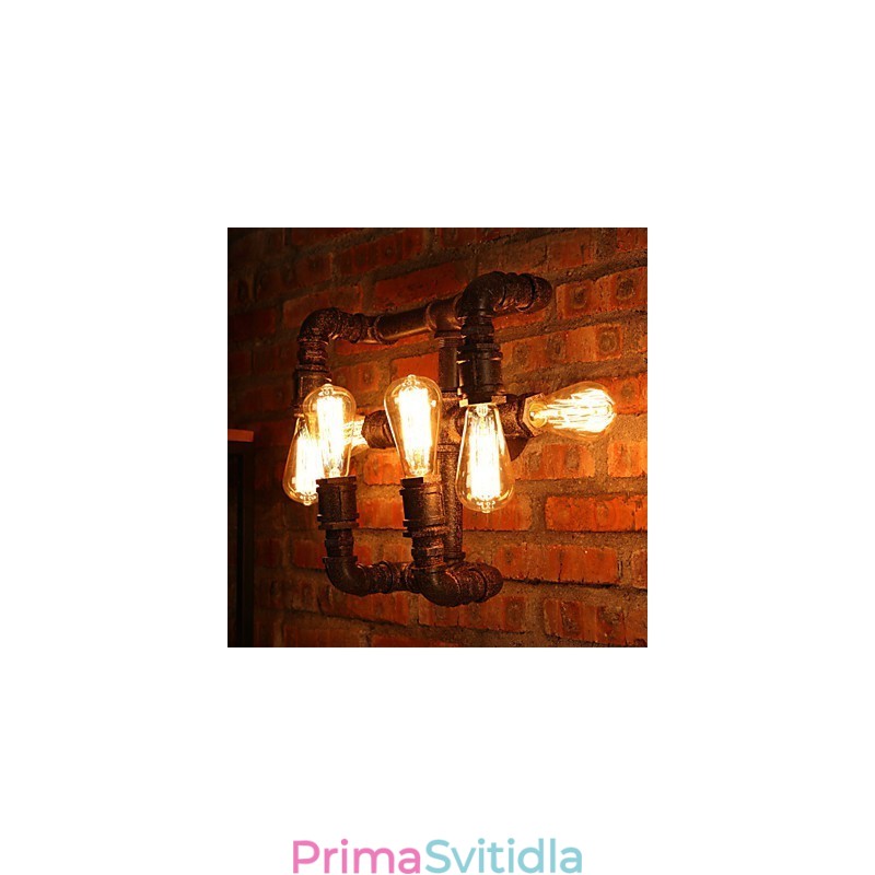 Retro barové železné nástěnné svítidla Mini styl rustikální Lodge Metal