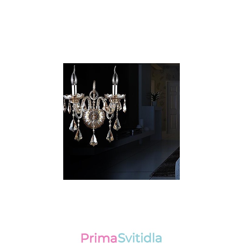Křišťálové nástěnné svícny Svíčky Nástěnná světla Nástěnná světla na čtení Moderní současný kov