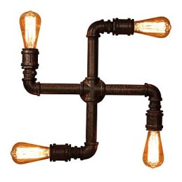 Retro barové železné nástěnné nástěnné svítidla Mini styl Rustikální Lodge Metal