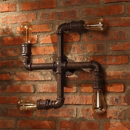 Retro barové železné nástěnné nástěnné svítidla Mini styl Rustikální Lodge Metal