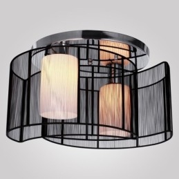 Stropní svítidlo moderní design 2 světla černá