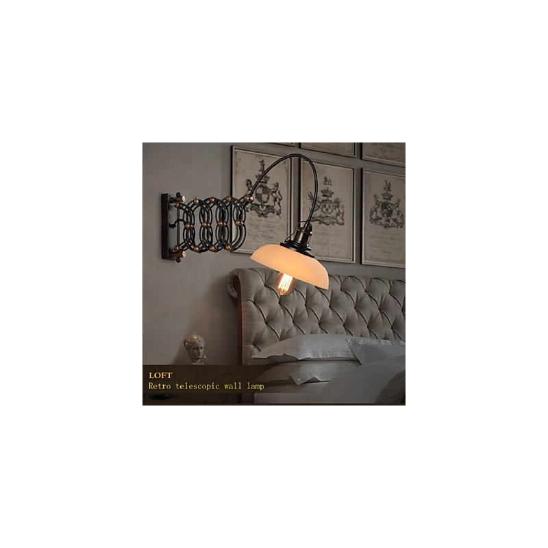 Vintage Industrial American Country Restaurant Ložnice Studie Kreativní lampa do uličky Teleskopická železná nástěnná lampa