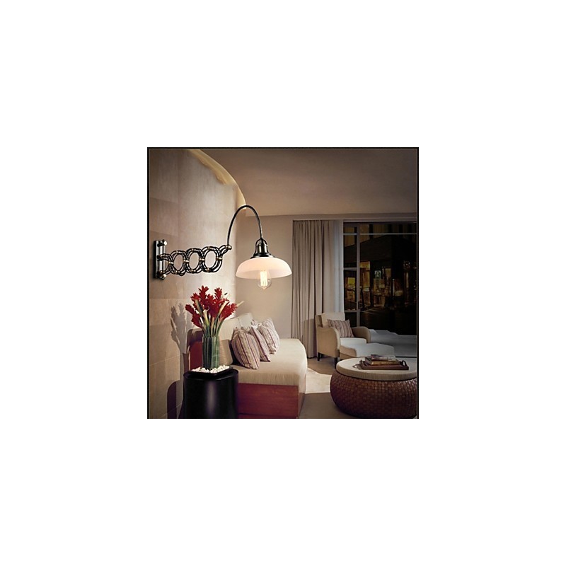 Vintage Industrial American Country Restaurant Ložnice Studie Kreativní lampa do uličky Teleskopická železná nástěnná lampa