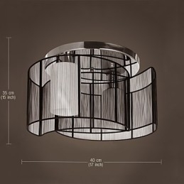 Stropní svítidlo moderní design 2 světla černá