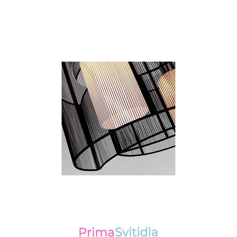 Stropní svítidlo moderní design 2 světla černá