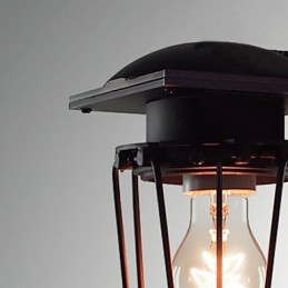 Retro tepané nástěnné lampy Jednohlavé starožitné nástěnné svítidlo Připomenutá lampa Loft American Iron Vintage Small Cages Nástěnná lampa