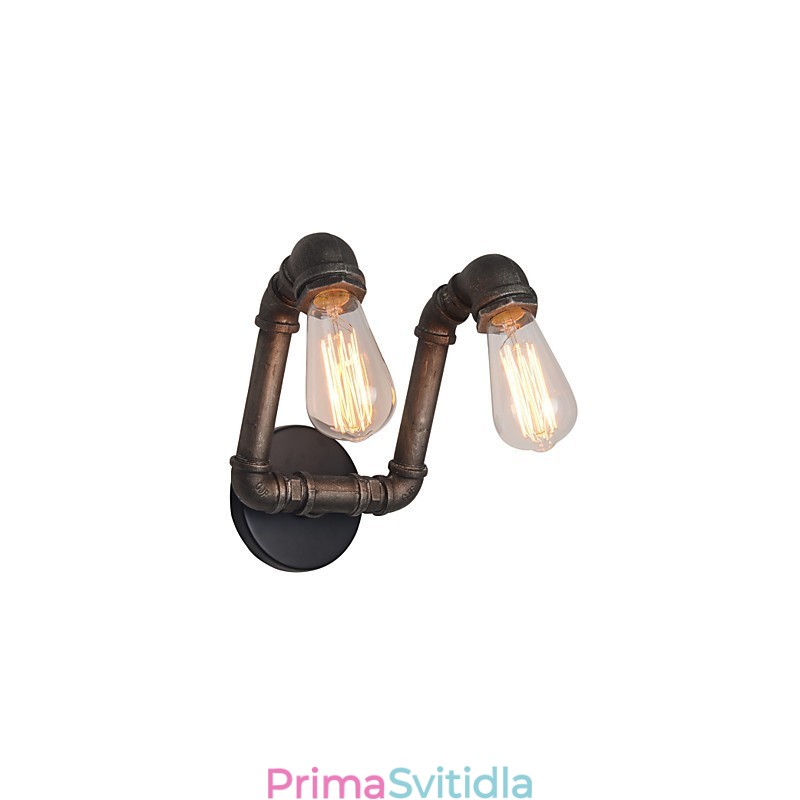 Retro kovová nástěnná lampa pro kavárnu