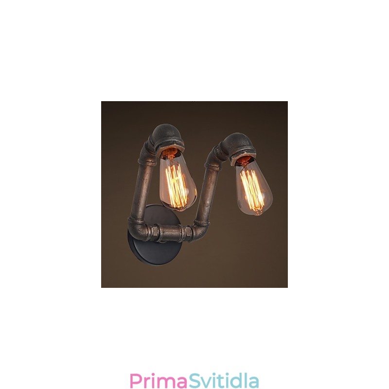 Retro kovová nástěnná lampa pro kavárnu