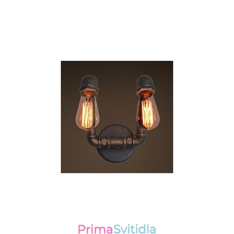 Retro kovová nástěnná lampa pro kavárnu