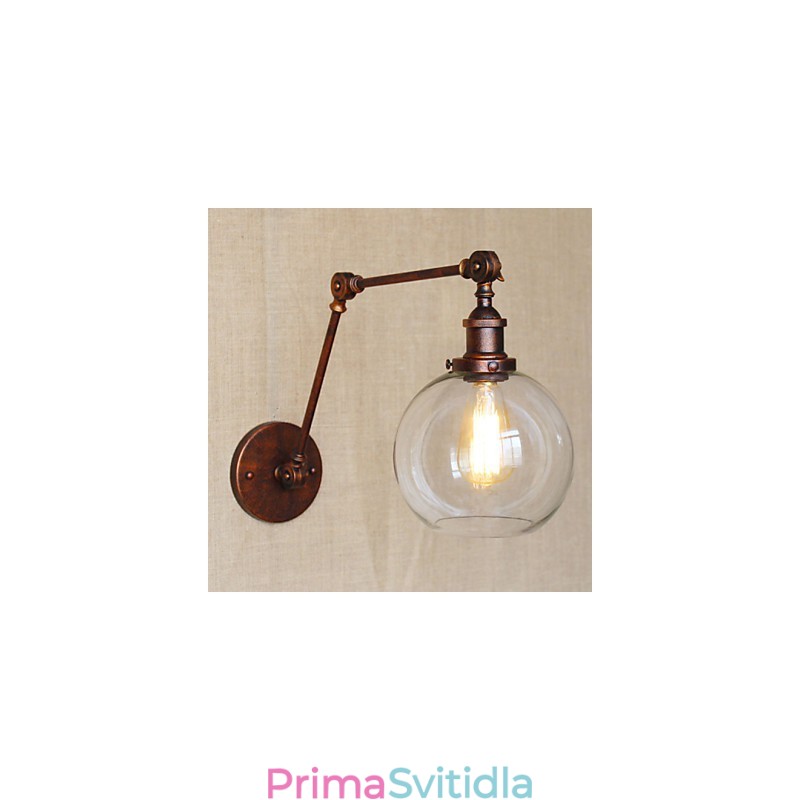 Nástěnné svítidla Swing Lights Nástěnná světla na čtení Crystal Mini Style Rustic Lodge Metal