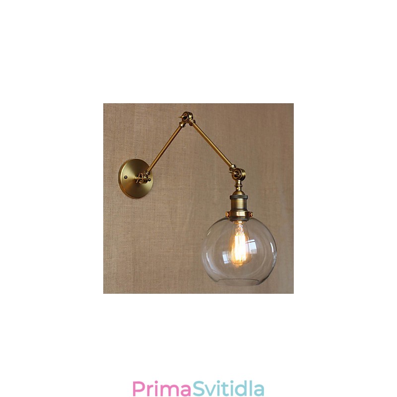 Nástěnné svítidla Swing Lights Nástěnná světla na čtení Crystal Mini Style Rustic Lodge Metal