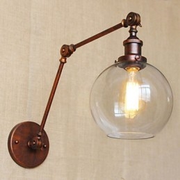 Nástěnné svítidla Swing Lights Nástěnná světla na čtení Crystal Mini Style Rustic Lodge Metal