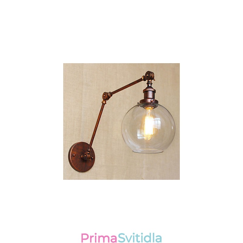 Nástěnné svítidla Swing Lights Nástěnná světla na čtení Crystal Mini Style Rustic Lodge Metal