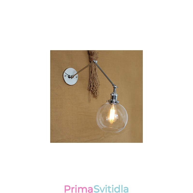 Nástěnné svítidla Swing Lights Nástěnná světla na čtení Crystal Mini Style Rustic Lodge Metal