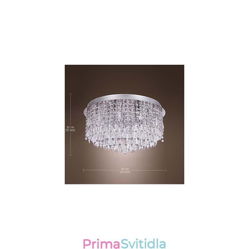Moderní zapuštěný držák Crystal Chrome