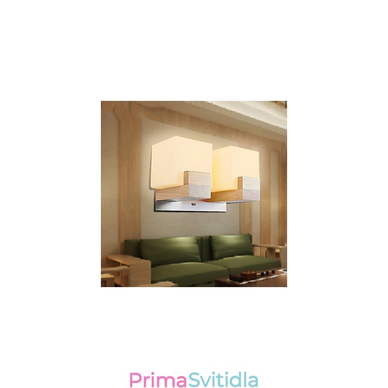 Nástěnné svítidla Mini styl tradiční klasické dřevěné bambusové