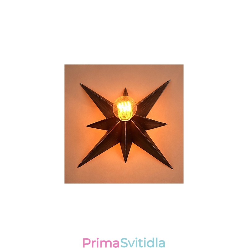 Stručné osvětlení pěticípé hvězdy Personalizované moderní nástěnné svítidlo pro dětské bydlení