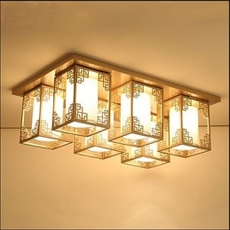 Lampy v čínském stylu Iron Stropní Osvětlení Atmosféra
