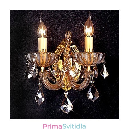 Elegantní křišťálové nástěnné svítidlo se 2 světly Elegantní křišťálové nástěnné svítidlo se 2 světly