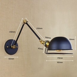 Nástěnná svítidla Swing Lights Nástěnná světla na čtení Mini styl Rustic Lodge Metal