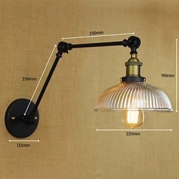 Nástěnná svítidla Swing Lights Nástěnná světla na čtení Mini styl Rustic Lodge Metal