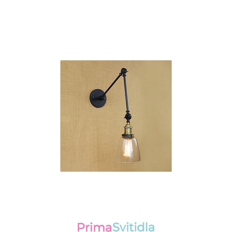 Starožitné bronzové dekorativní nástěnné svítidlo