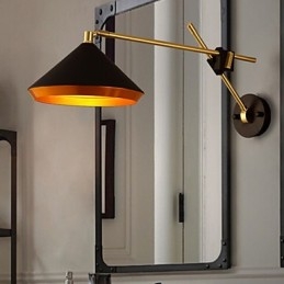 Venkovské průmyslové větrné obnovy starověkých způsobů Kované železné vahadlo skládané nástěnné lampy