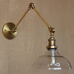 Designová lampa ve stylu LOFT Moderní skleněná bronzová kavárna dekorativní nástěnná lampa