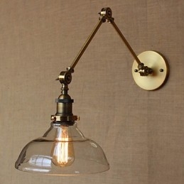 Designová lampa ve stylu LOFT Moderní skleněná bronzová kavárna dekorativní nástěnná lampa