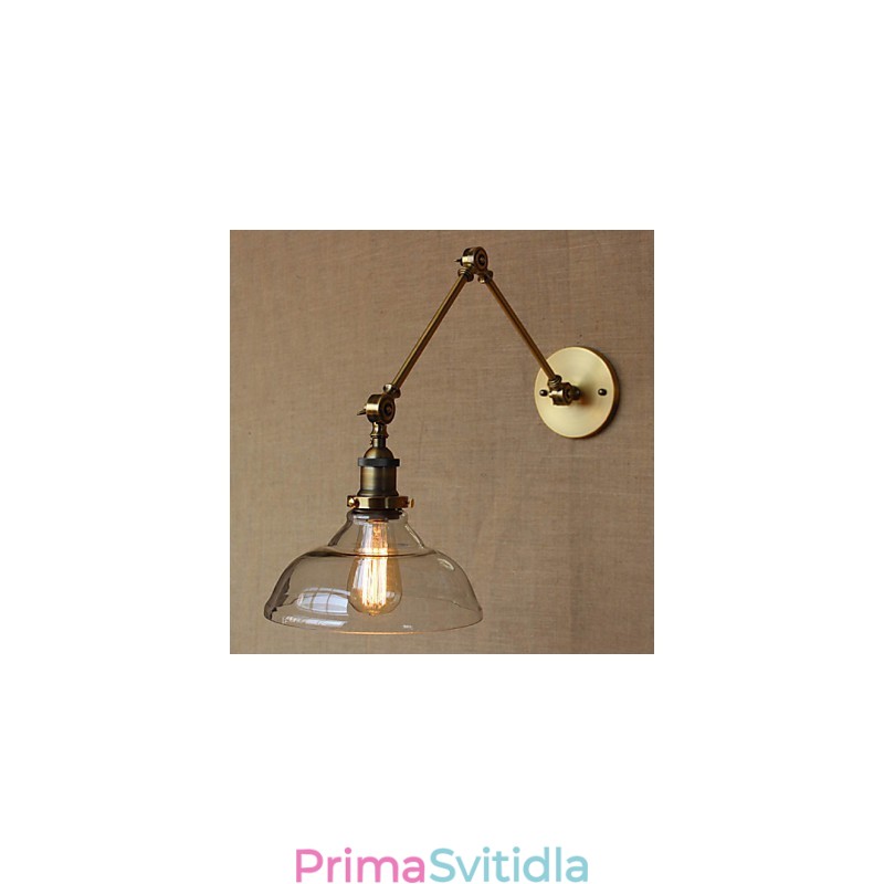 Designová lampa ve stylu LOFT Moderní skleněná bronzová kavárna dekorativní nástěnná lampa