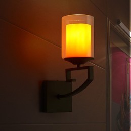 Retro skleněné jednoduché nástěnné svítidlo s jednou hlavou Světlé nástěnné svícny Crystal Modern Contemporary Metal