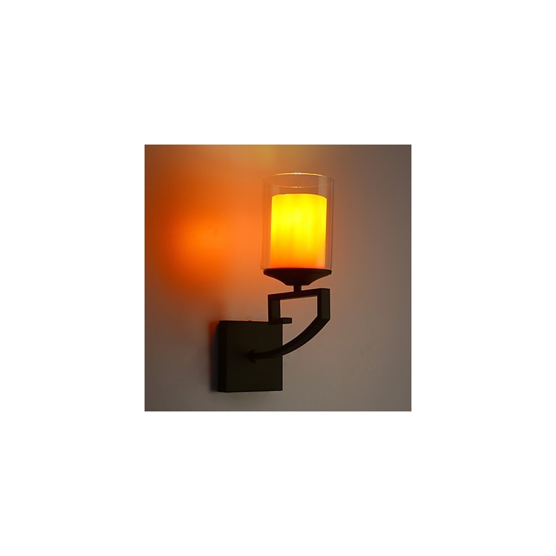 Retro skleněné jednoduché nástěnné svítidlo s jednou hlavou Světlé nástěnné svícny Crystal Modern Contemporary Metal