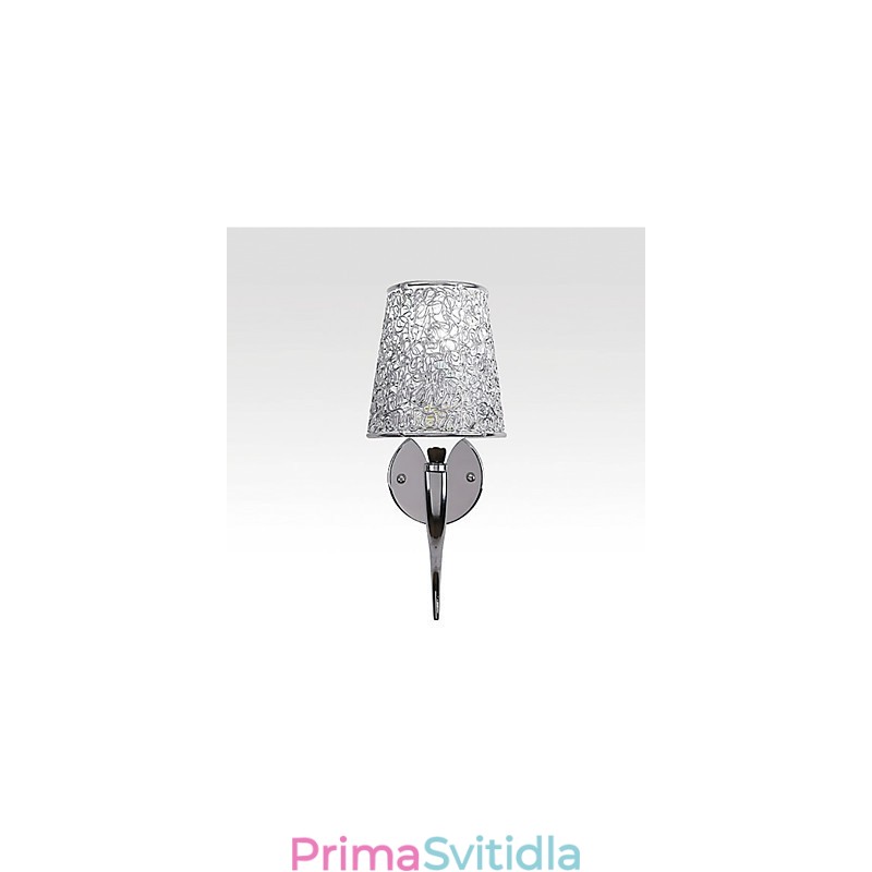 Stříbrná noční lampa na čtení Nástěnná lampa Instalatérská past na pozadí zrcadlo světlo