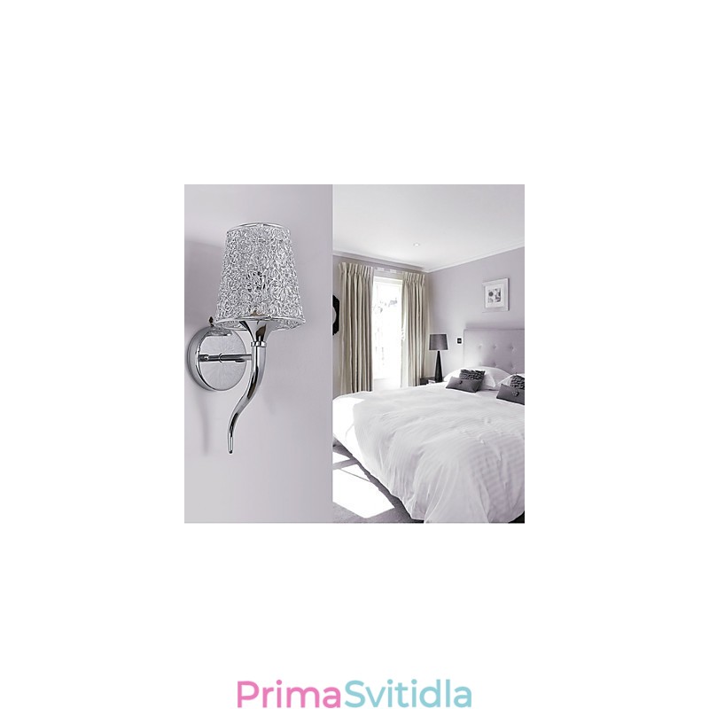 Stříbrná noční lampa na čtení Nástěnná lampa Instalatérská past na pozadí zrcadlo světlo