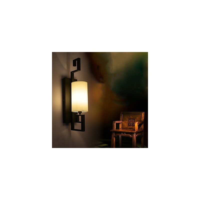 Moderní starožitná lampa v americkém stylu Obývací pokoj Ložnice Hotelové pokoje Bílá látková nástěnná lampa
