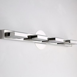 Čtvercová zrcadlová lampa z nerezové oceli a akrylu