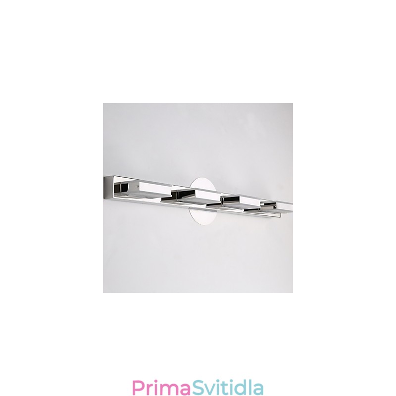 Čtvercová zrcadlová lampa z nerezové oceli a akrylu