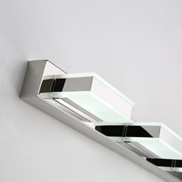 Čtvercová zrcadlová lampa z nerezové oceli a akrylu