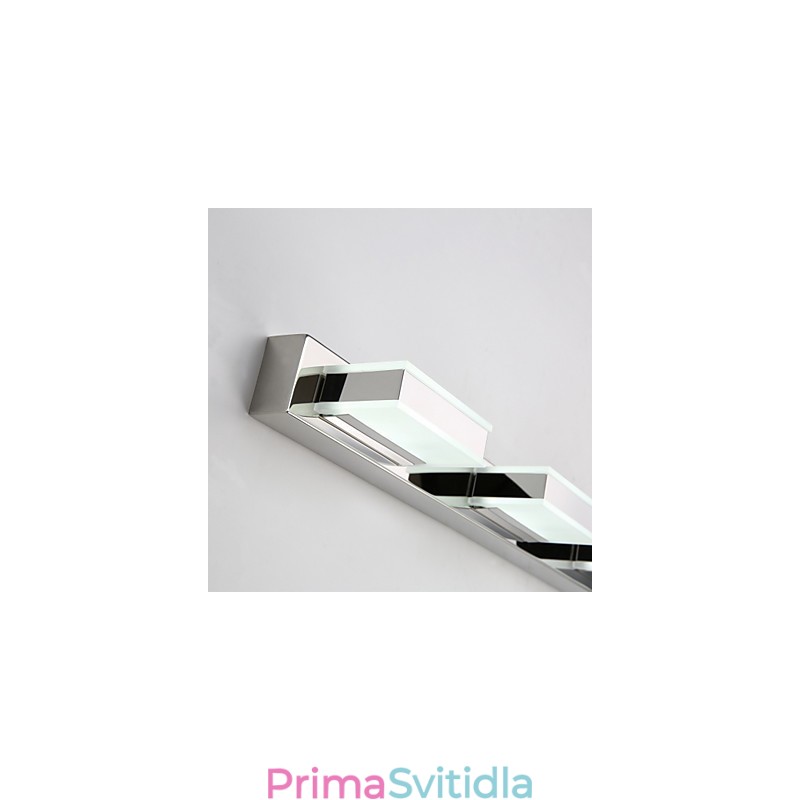 Čtvercová zrcadlová lampa z nerezové oceli a akrylu
