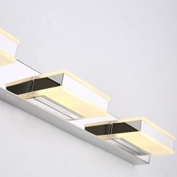 Čtvercová zrcadlová lampa z nerezové oceli a akrylu